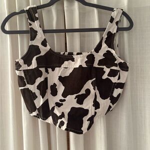 Cow Print Women's crop Top